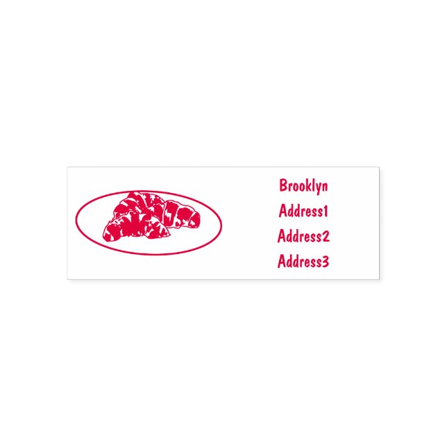 Sello Automático Ilustracion personalizado croissant (Diseño)