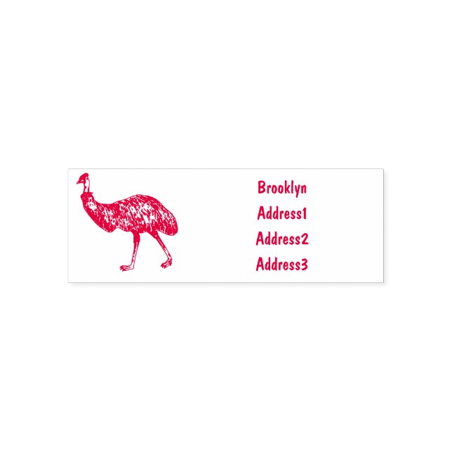 Sello Automático Ilustracion personalizado de aves de la Uem (Diseño)