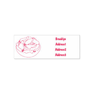 Sello Automático Ilustracion personalizado de bagel de Salmon