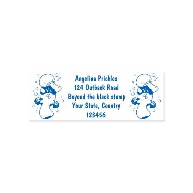 Sello Automático Ilustracion personalizado de bebé de plaquypus fel (Diseño)