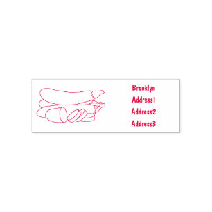 Sello Automático Ilustracion personalizado de berenjenas