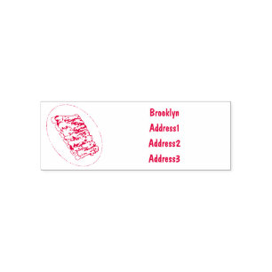 Sello Automático Ilustracion personalizado de costillas cortas