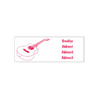 Ilustracion personalizado de guitarra acústica