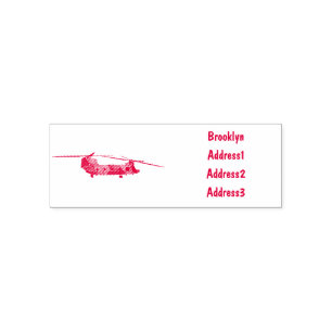 Sello Automático Ilustracion personalizado de helicóptero del ejérc