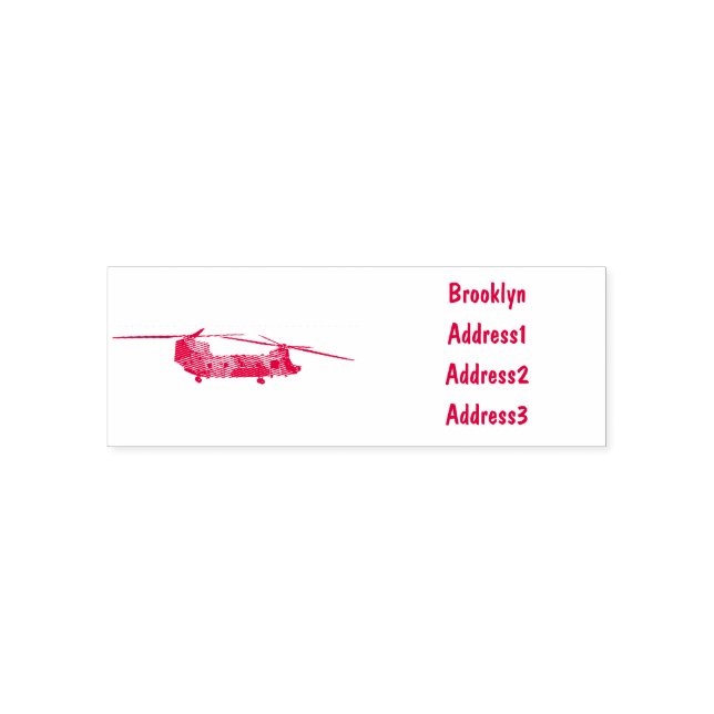 Sello Automático Ilustracion personalizado de helicóptero del ejérc (Diseño)