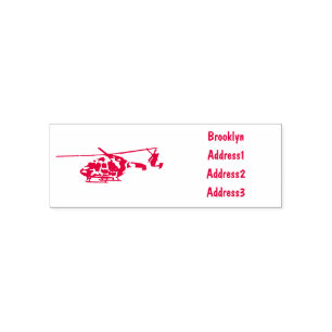 Sello Automático Ilustracion personalizado de helicópteros del ejér