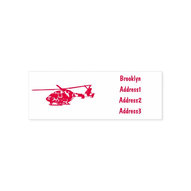 Sello Automático Ilustracion personalizado de helicópteros del ejér (Diseño)