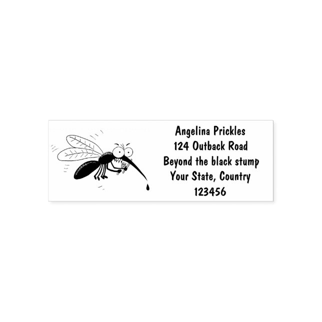 Sello Automático Ilustracion personalizado de insectos de mosquitos (Diseño)