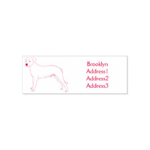 Sello Automático Ilustracion personalizado de perro argentino Dogo