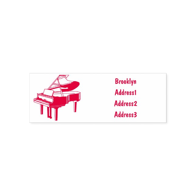 Sello Automático Ilustracion personalizado de piano (Diseño)