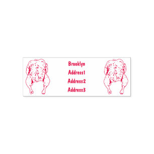 Sello Automático Ilustracion personalizado de pollo asado