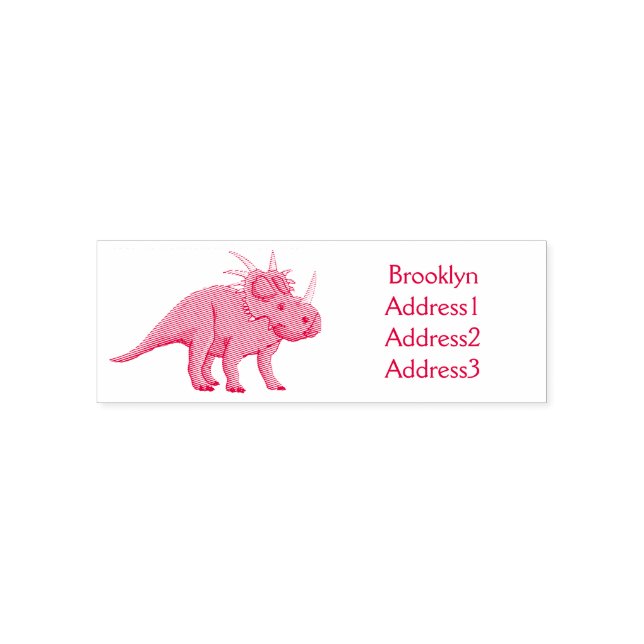 Sello Automático Ilustracion personalizado de Styracosaurus (Diseño)