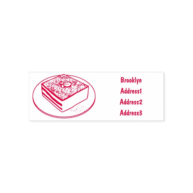 Sello Automático Ilustracion personalizado de tarta de Tiramisu (Diseño)