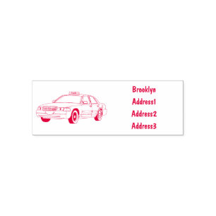 Sello Automático Ilustracion personalizado de taxi