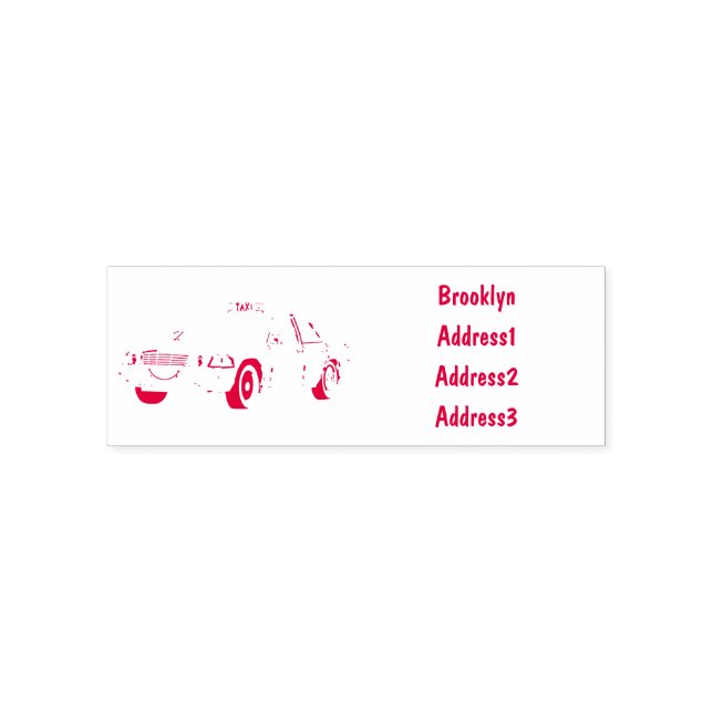 Sello Automático Ilustracion personalizado de taxi (Diseño)