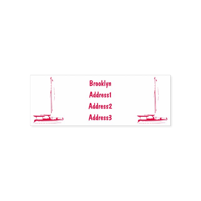 Sello Automático Ilustracion personalizado de velero (Diseño)