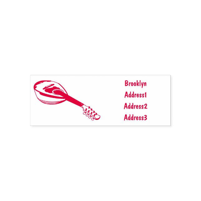 Sello Automático Ilustracion personalizado Mandolin (Diseño)