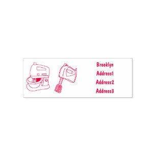 Sello Automático Ilustracion personalizado mezclador