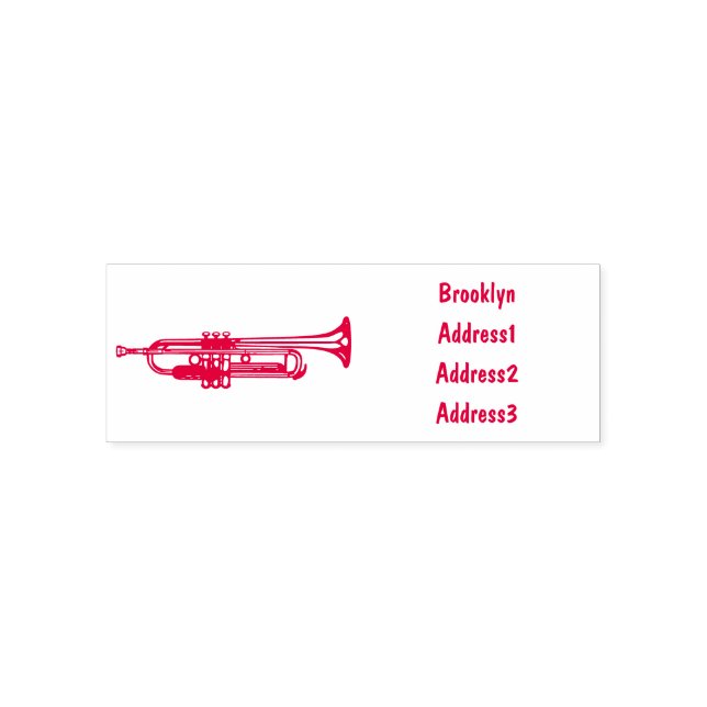 Sello Automático Ilustracion personalizado Trumpet (Diseño)