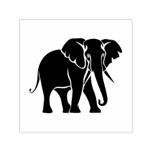 Sello Automático Imagen solo silueta de elefante sin texto
