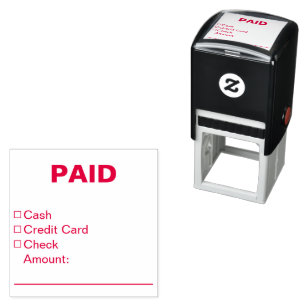 Sello Automático Importe de cheque de tarjeta de crédito en efectiv