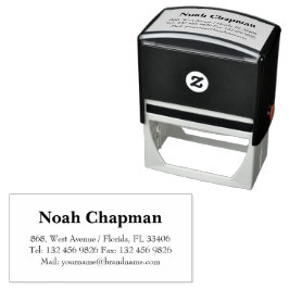 Sello Automático Información de contacto básica sobre el nombre pro