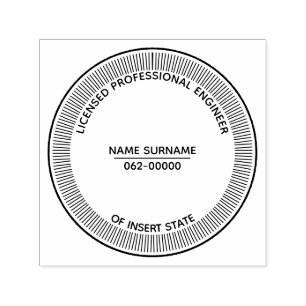 Sello Automático Ingeniero Profesional Licenciado Estado de