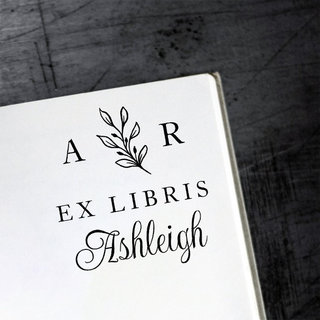 Sello Automático Iniciales de bifurcación de mano nombran Libro Ex  (Subido por el creador)