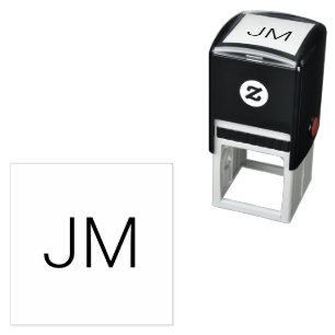 Sello Automático Iniciales Mayúsculas Con Monograma Chic