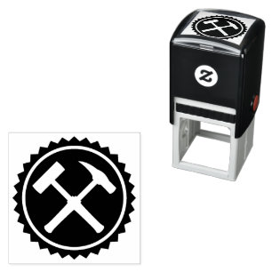 Sello Automático Insignia de martillo de rock para geólogo