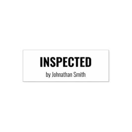 Sello Automático INSPECTED by Inspector's Name  Business Template