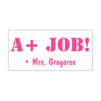 Inspirando "¡A+ JOB!" Estampado de goma de tutor