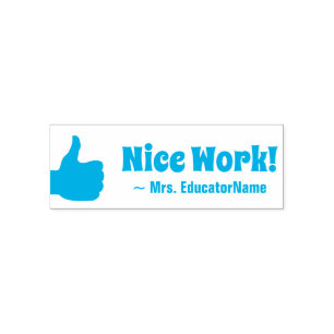 Sello Automático Inspirando "¡Buen trabajo!" + Nombre del profesor 