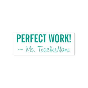 Sello Automático Inspirando "¡TRABAJO PERFECTO!" + Nombre del tutor