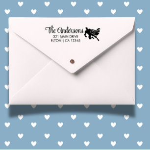 Sello Automático Invitación a la fiesta de cumpleaños de superhéroe