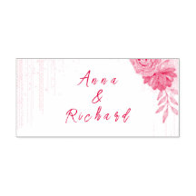 Invitación de boda floral borgoña y dorada