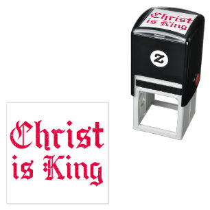 Sello Automático Jesucristo es Rey Arte Grunge Gothic Blackletter