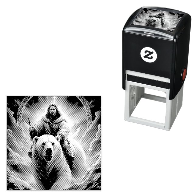Sello Automático Jesús en un oso polar (In Situ)