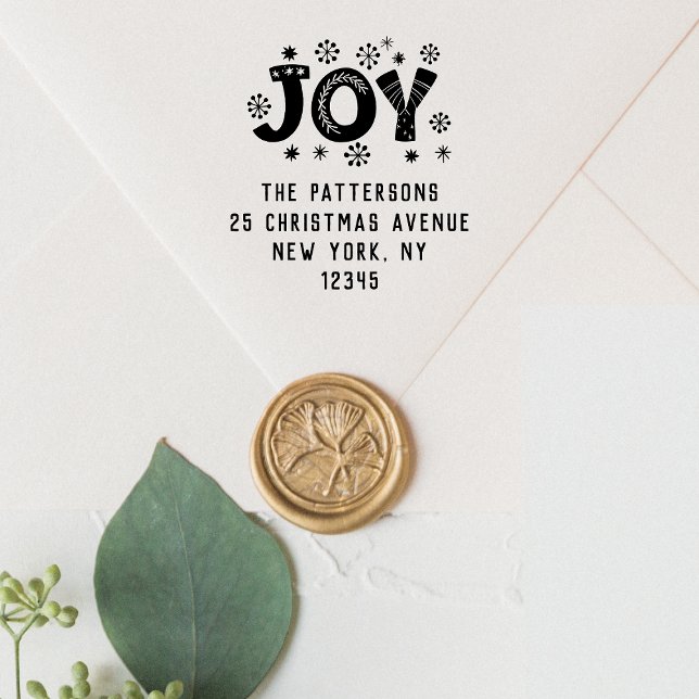 Sello Automático JOY Navidades Devolver Dirección Nombre Personaliz (Subido por el creador)