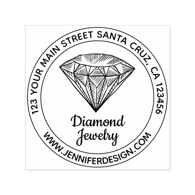 Sello Automático Joyería Diamante Brillante (Diseño)