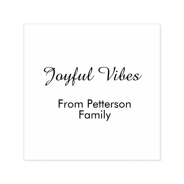 Sello Automático Joyful Vibes red Christmas add family name date  (Diseño)