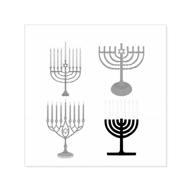 Sello Automático Judaísmo Hanukkah Religión judía (Diseño)