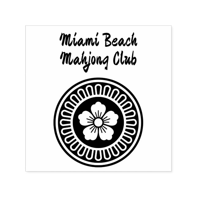 Sello Automático Juego de fichas de Mahjong Dot Coin #1 con tu text (Diseño)