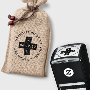 Sello Automático Kit de ayuda para la resaca de mano del Boda perso