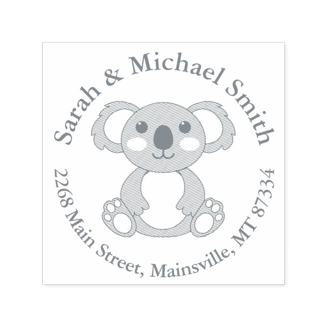 Sello Automático Koala Bear Baby Shower (Diseño)