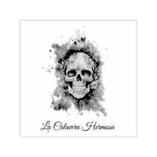 Sello Automático La Calavera Hermosa, personalizado