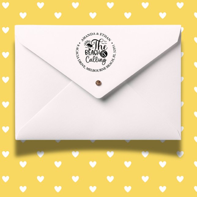 Sello Automático la playa es tema de conversación (Capture the spirit of summer with self-inking stamp)