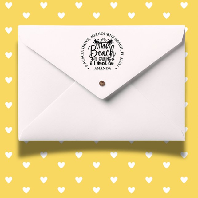 Sello Automático La playa está llamando (Capture the spirit of summer with self-inking stamp)