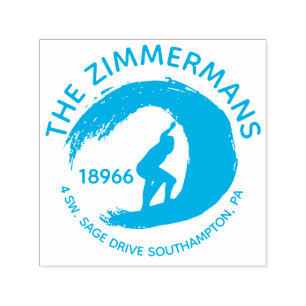 Sello Automático La resaca circular de encargo agita apellido