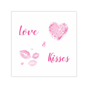 Sello Automático Labios coloridos con amor y besos